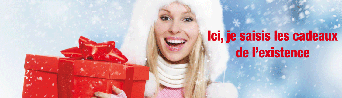 Ici je saisis les cadeaux de l'existence